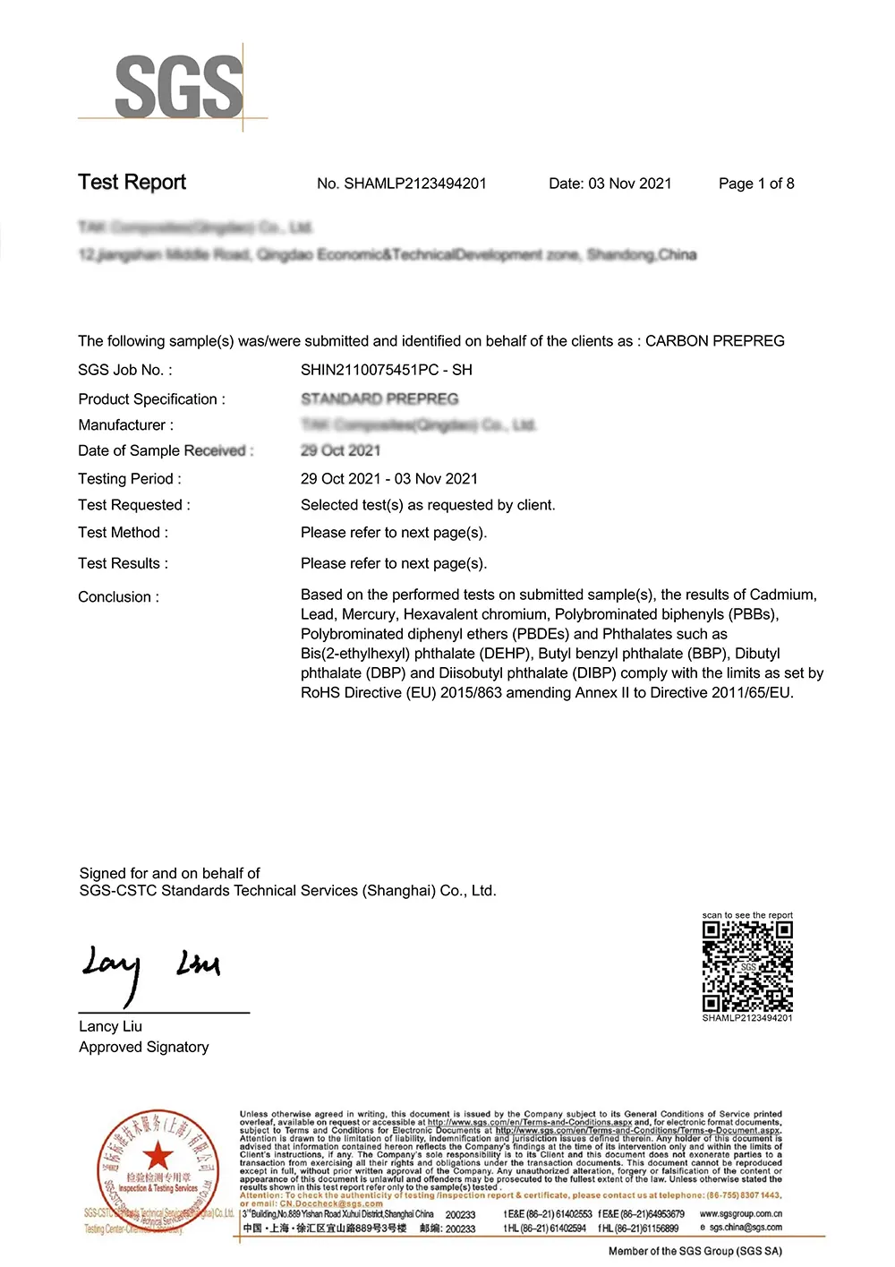 RoHs test report– RoHs test report--
