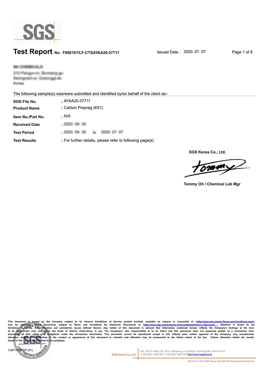SGS test report–1 foni SGS test report--1