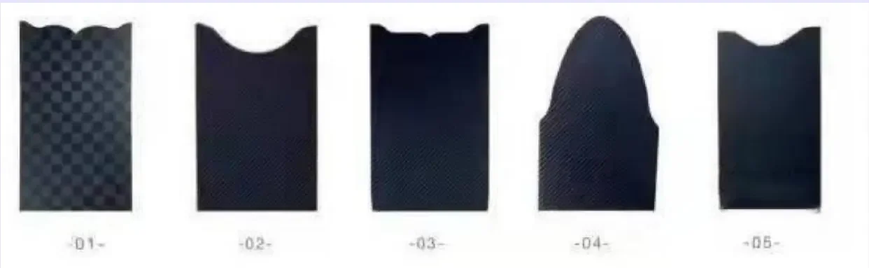 Carbon fiber freediving fins blade shape options