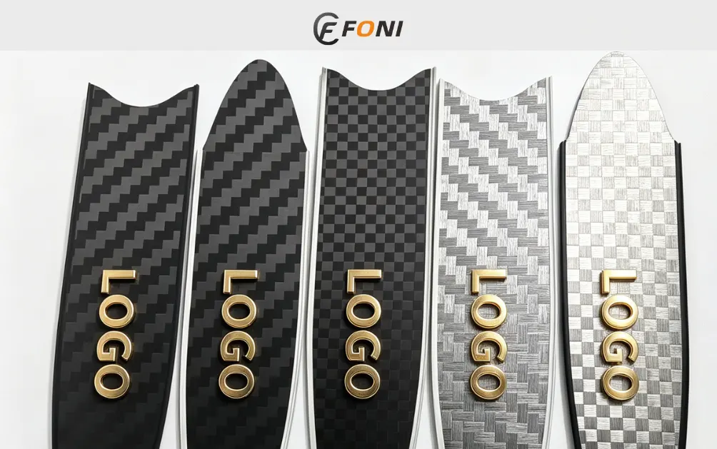 Custom Logo Carbon Fiber Freediving Fins Custom logo carbon fiber freediving fins with different graphic printing methods