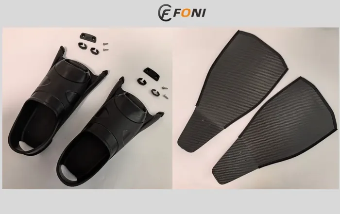carbon fiber freediving fin blade compatibility