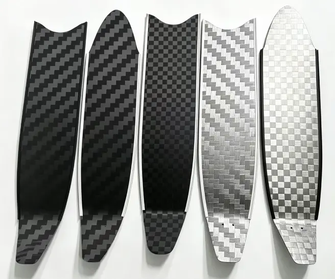 12K carbon fiber black and silver plain and twill weave for freediving fins